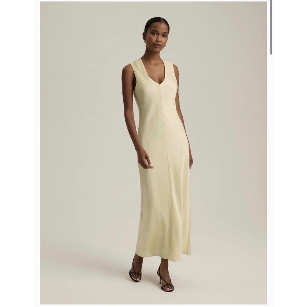 Favorite Daughter The Favorite Column Dress Moonbeam Yellow Maxi XS